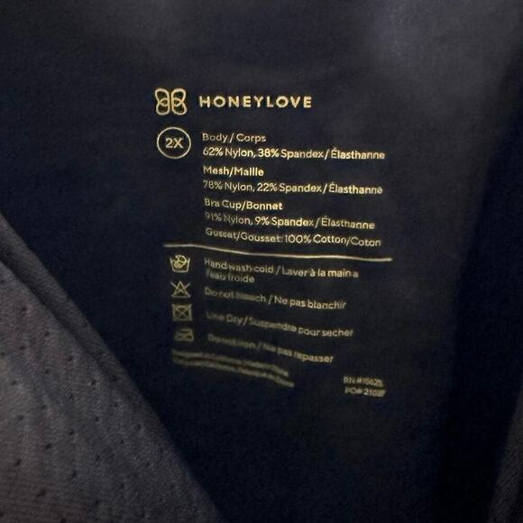 NWT Honeylove Tank Brief Bodysuit Shapewear Women's Black Size 2X - Picture 4 of 6